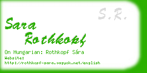 sara rothkopf business card